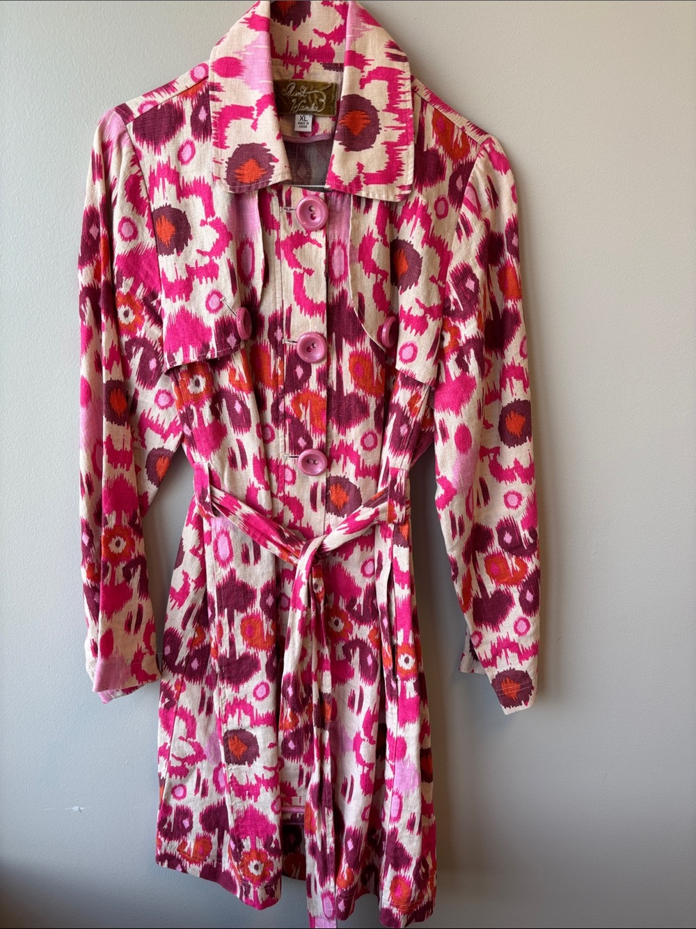 Aunt Wanda Floral Print Jacket - Pink & Cream